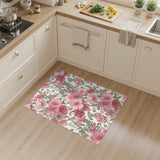Floral Vintage Pink Floral Vintage Washable Area Rug