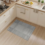 ODIKA Modern Geometric Washable Area Rug - Low Pile Non-Slip Grey/Ivory