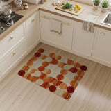 Bold Orange Geometric Circle Area Rug