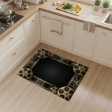 ODIKA Cinema Movie Film Reel Washable Rug - Gold & Black Home Theater Decor