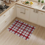 Red Bold Red Plaid Area Rug