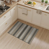 Beige and Neutral Beige Black Horizontal Striped Area Rug