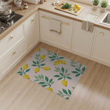 Lemon Leaf Fruit Pattern Area Rug