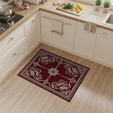 Red Traditional Persian Elegant Red Persian Floral Medallion Rug