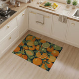 Vibrant Orange Citrus Fruit Area Rug