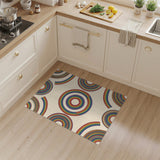 Rainbow Concentric Circles Area Rug