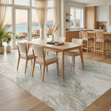 Neutral Coastal Seaweed Washable Area Rug