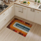 Bold Geometric Orange Arch Area Rug