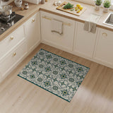 Teal Ivory Persian Geometric Star Rug