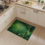 Misty Emerald Forest Stream Area Rug