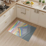 Multi-color and Patterns Rainbow Mountain Geometric Area Rug