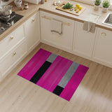 Vibrant Pink Geometric Modern Pink Area Rug