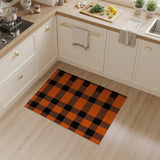 Bold Orange Buffalo Plaid Area Rug