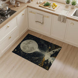 Celestial Moon & Starry Night Washable Low Pile Area Rug