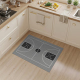 Basketball Court Line Art Area Rug