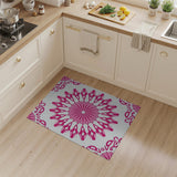 Pink Pink Floral Mandala Area Rug