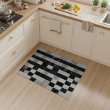 Black and White Checkered Distressed Black White Checkered Area Rug