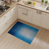 Gradient Blue Framed Geometric Area Rug