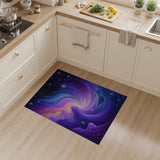 ODIKA Galaxy Nebula Washable Area Rug - Low Pile, Non-Slip, Pet & Kid Friendly Celestial Carpet