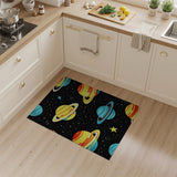 Kids Cartoon Whimsical Space Planets Kids Area Rug