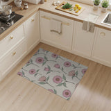 Pink Blush Pink Daisy Floral Area Rug