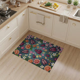 Pink Spotted Beetles Roses Area Rug