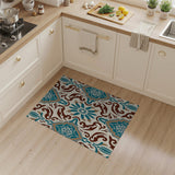 Ornate Teal Terracotta Persian Area Rug