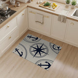 Nautical Anchor Compass Rose Area Rug