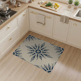 Navy Feathered Mandala Area Rug