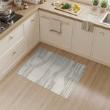 Grey Abstract Striped Area Rug