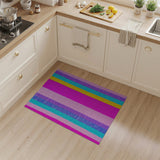 Multi-color and Patterns Vibrant Vertical Stripe Multi-Color Area Rug