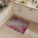 Pink Peony Floral Vintage Area Rug