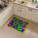Vibrant Graffiti Letters Area Rug