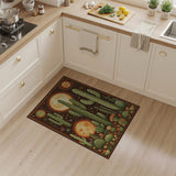 Southwestern Cactus Sun Moon Desert Rug