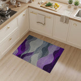 Purple Wave Geometric Modern Area Rug
