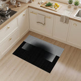 Modern Black White Halftone Gradient Rug