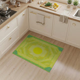 Radiant Yellow Sun Geometric Area Rug