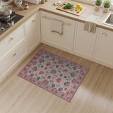 Blush Pink Floral Vintage No. 10 Area Rug