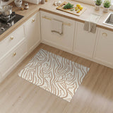 Beige and Neutral Swirl Beige Swirl Abstract Area Rug