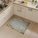 Elegant Beige Floral Vine Area Rug