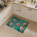 Vibrant Pink Flamingo Teal Area Rug