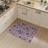 Celestial Purple Daisies Stars Pink Area Rug