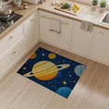 Kids Space Planets Navy Area Rug