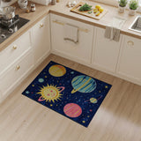 Kids Cartoon Space Galaxy Area Rug