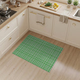 Crisp Green Gingham Checkered Area Rug