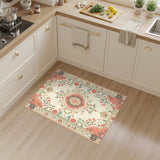 Floral Vintage Red Floral Medallion Vintage Area Rug