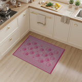 Vibrant Pink Scallop Shell Coastal Area Rug