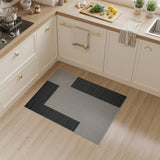 Asymmetrical Black Beige Geometric Area Rug