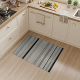 Modern Grey Striped Geometric Modern Area Rug