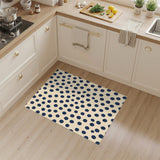 Navy Polka Dot Beige Area Rug